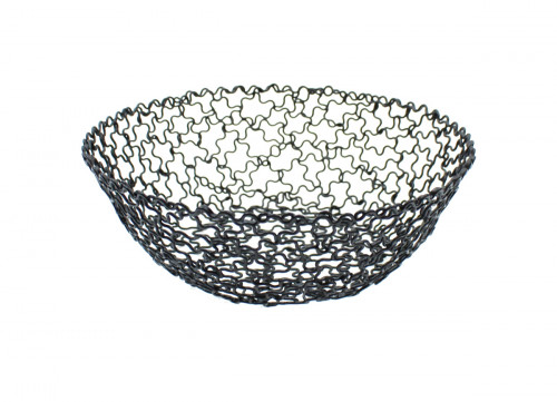 Corbeille rond noir acier Ø 15 cm 5 cm Boucle Tablecraft