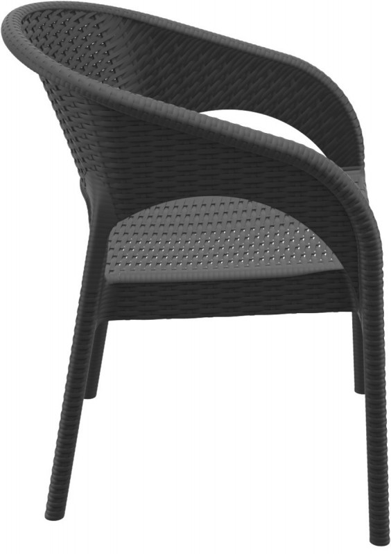 Fauteuil de terrasse gris foncé 81x57x61 cm Panama Flexmob