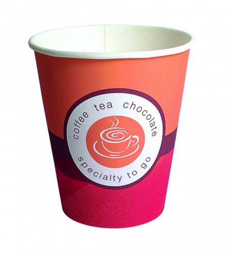 Gobelet orange carton Ø 7 cm 15 cl Hot Cup Huhtamaki (100 pièces)