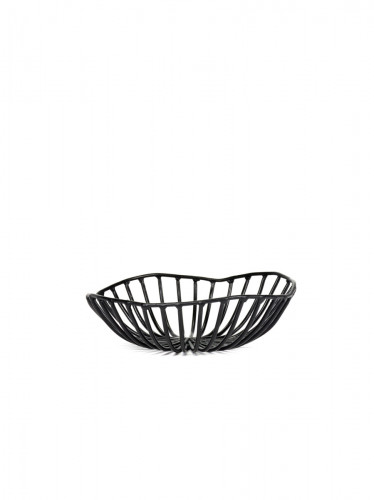 Corbeille noir métal Ø 15 cm 5 cm Catu Serax