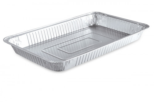 Plat GN1/1 rectangulaire gris aluminium 52,5x32,5x5 cm 650 cl (50 pièces)