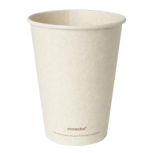Tasse beige bagasse Ø 90 mm 350 ml Duni (50 pièces)