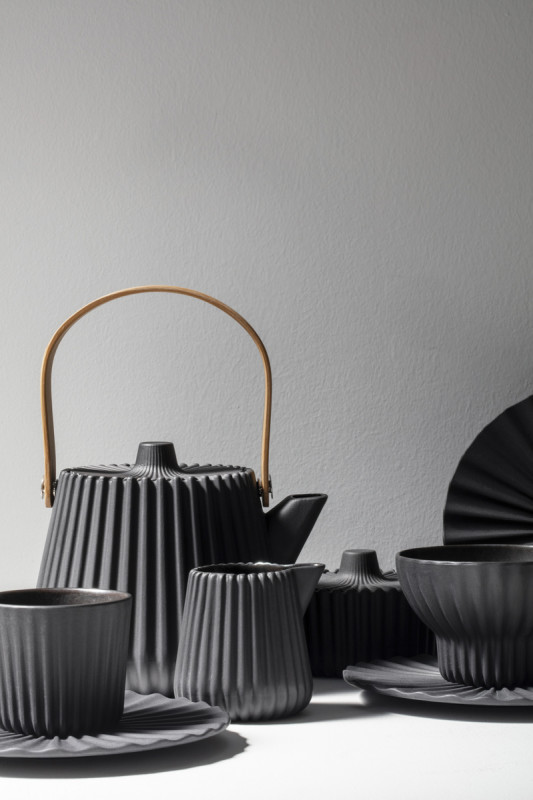 Couvercle pour théière rond noir porcelaine culinaire Ø 8 cm Pekoe Revol