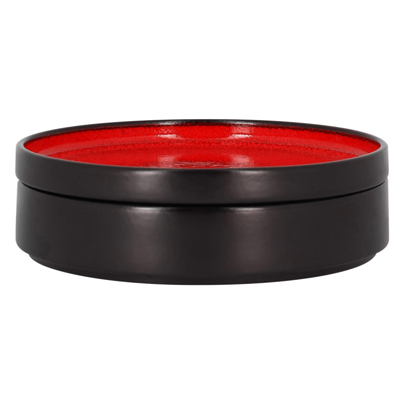 Assiette creuse rond rouge porcelaine vitrifiée Ø 22,8 cm Fire Rak