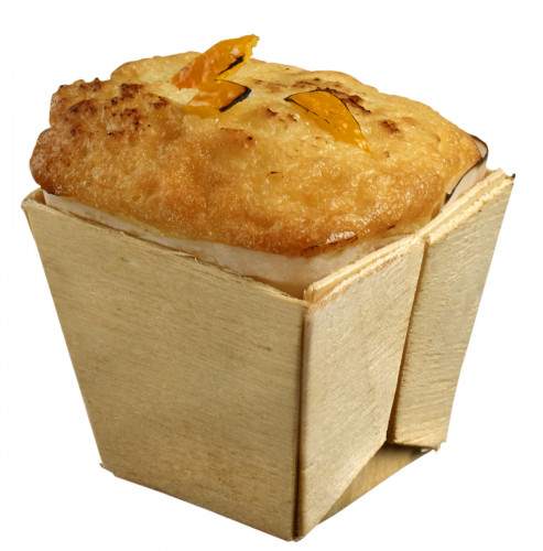Barquette carré beige 5,5x5,5x4,5 cm 65 ml Solia (25 pièces)
