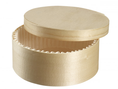 Boîte à fromage rond beige Ø 13,3 cm 5,1 cm Solia (20 pièces)