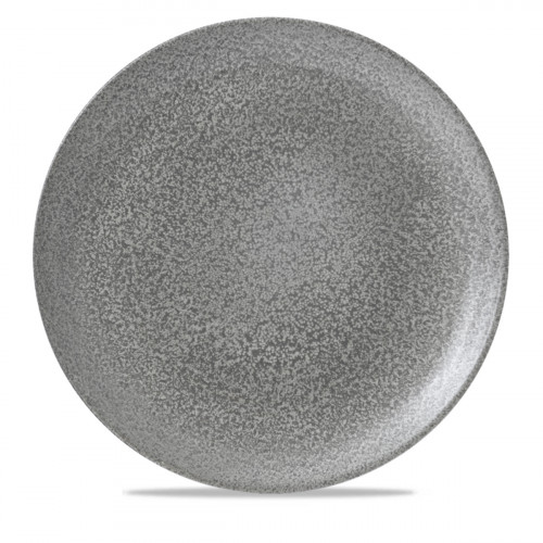 Assiette coupe plate rond gris porcelaine vitrifiée Ø 26 cm Evo Origins Dudson