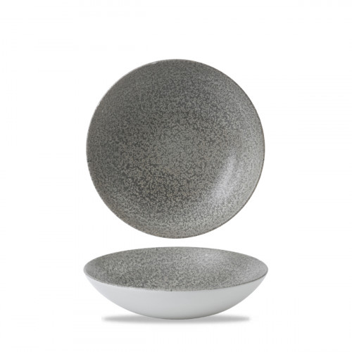 Assiette creuse rond gris porcelaine vitrifiée Ø 24,8 cm Evo Origins Dudson