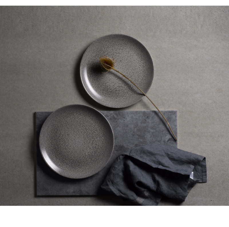 Assiette coupe plate rond gris porcelaine Ø 21,7 cm Evo Origins Dudson