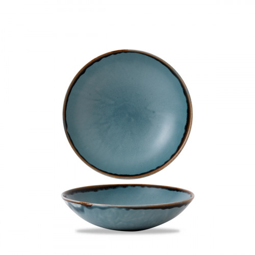 Assiette creuse rond bleu porcelaine vitrifiée Ø 27,8 cm Harvest Dudson