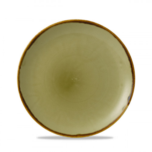 Assiette coupe plate rond vert porcelaine vitrifiée Ø 21,7 cm Harvest Dudson