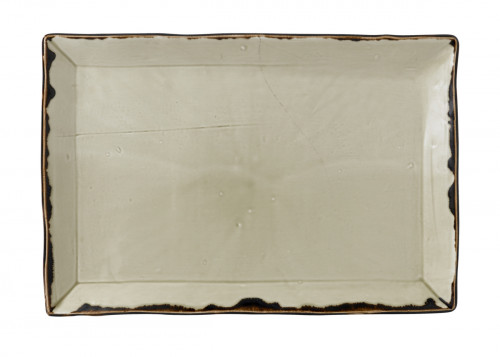 Assiette plate rectangulaire Linen porcelaine vitrifiée 28,5x18,7 cm Harvest Dudson