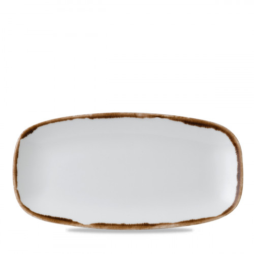 Assiette plate rectangulaire Natural porcelaine vitrifiée 29,8x15,3 cm Harvest Dudson