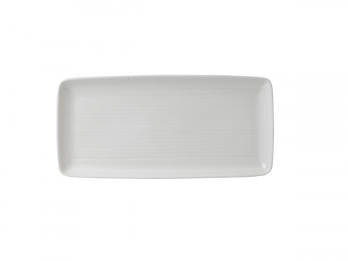 Assiette plate rectangulaire blanc porcelaine 27,2x12,5 cm Evo Pearl Dudson