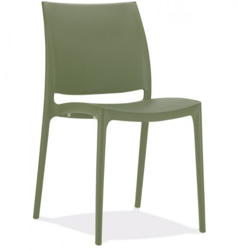 Chaise d''extérieur vert olive 81x44x50 cm Maya Flexmob