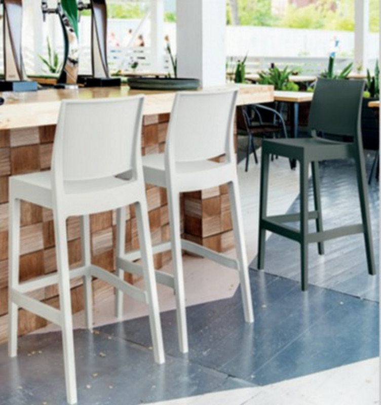 Tabouret de bar gris foncé 108x44x51 cm Maya Flexmob