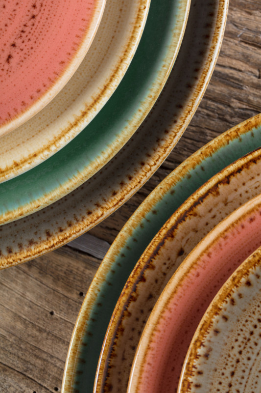 Assiette coupe creuse rond brun porcelaine vitrifiée Ø 25,9 cm Twirl Rak