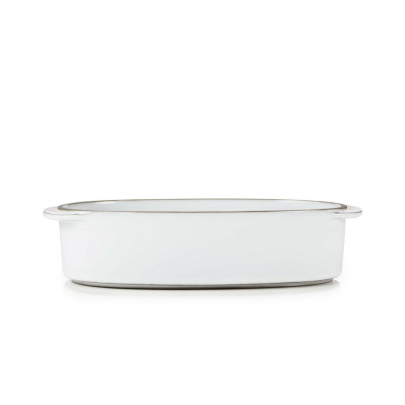 Plat ovale blanc porcelaine culinaire 19 cm Caractere Revol