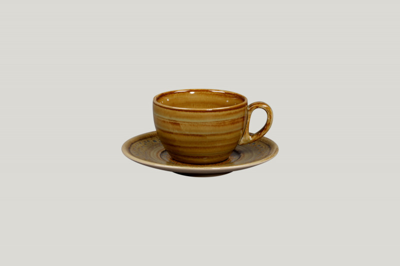 Sous tasse à thé déjeuner rond beige porcelaine Ø 15 cm Rakstone Spot Rak