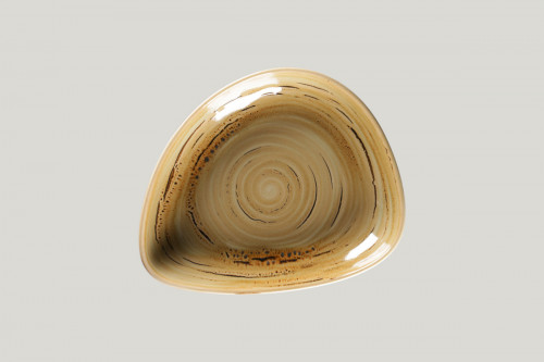 Assiette coupe creuse triangulaire Garnet porcelaine vitrifiée 23,8x19,6 cm Rakstone Spot Rak