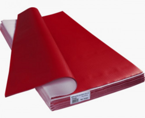 Nappe rouge papier 70x70 cm Tisslack Cogir (400 pièces)