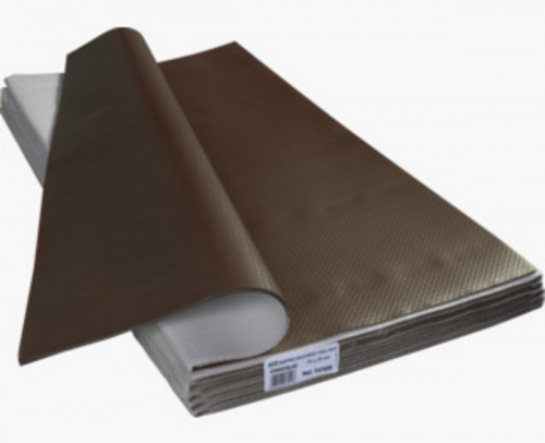 Nappe marron papier 70x70 cm Tisslack Cogir (400 pièces)