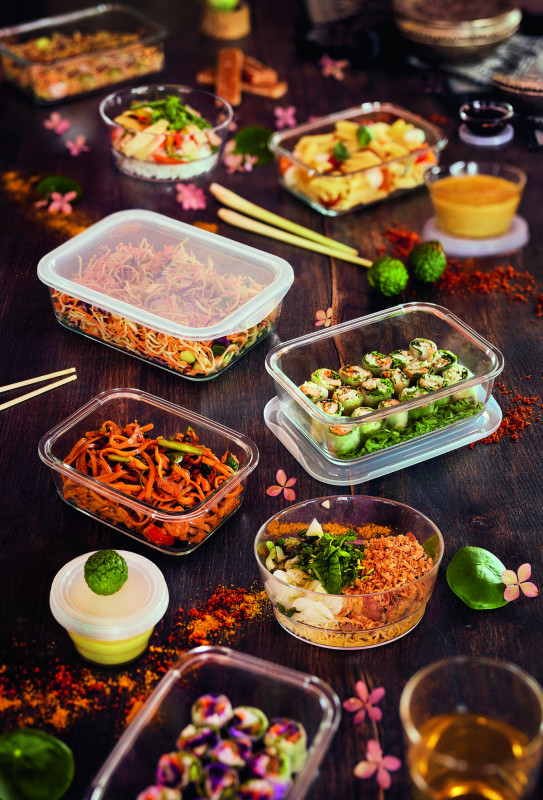 Couvercle pour boite 82cl rectangulaire transparent polypropylène (pp) 18,6 cm Food Box Arcoroc