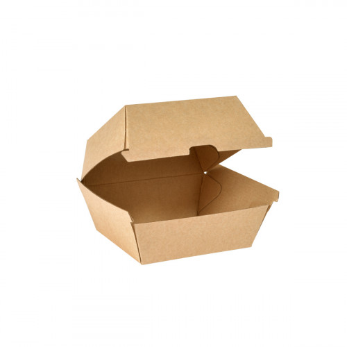 Boîte à burger marron 14x14x8,4 cm Duni (55 pièces)