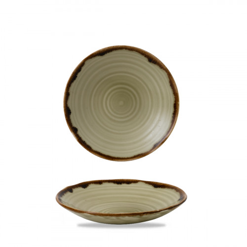 Assiette creuse organique Linen porcelaine vitrifiée Ø 14,2 cm Harvest Dudson