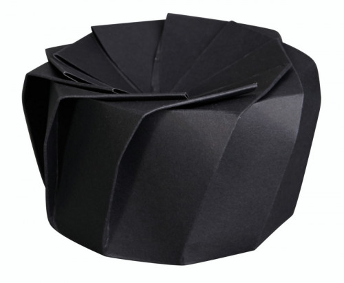 Boîte traiteur rond noir Ø 16 cm 9 cm 1600 ml Lotus Lelu (100 pièces)