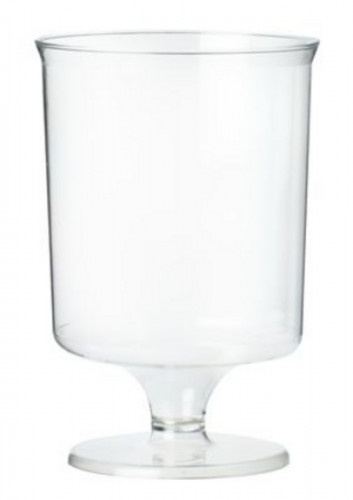 Verre à pied transparent plastique Ø 6 cm 16 cl (10 pièces)