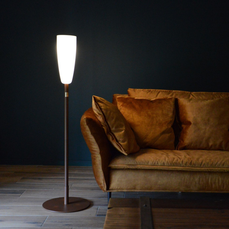 Pied base pour lampadaire rond rouille Ø 380 mm Paranocta