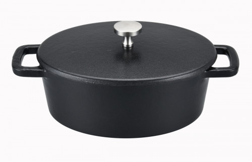 Mini cocotte fonte d'acier Sans revêtement Avec couvercle 12x9,5 cm 30 cl Cooko