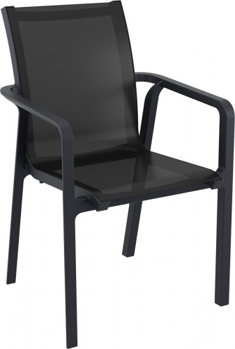 Fauteuil de terrasse noir 90x57x62 cm Atlantic Flexmob