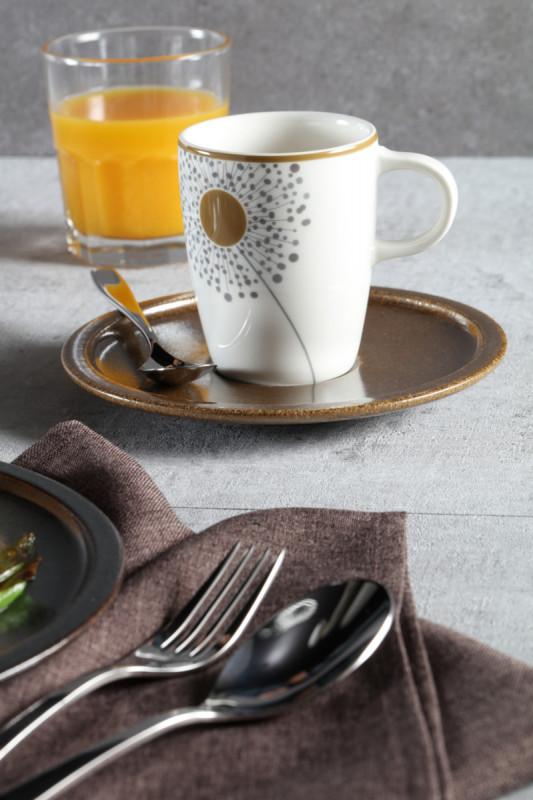 Tasse à expresso blanc porcelaine vitrifiée 9 cl Ø 5,8 cm Rakstone Ease Décor Spring Rak