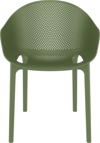 Fauteuil de terrasse vert olive 81x54x60 cm Sky Flexmob