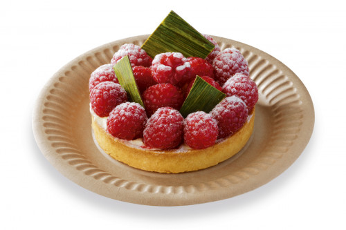Assiette carton marron Ø 18 cm Alphaform (50 pièces)