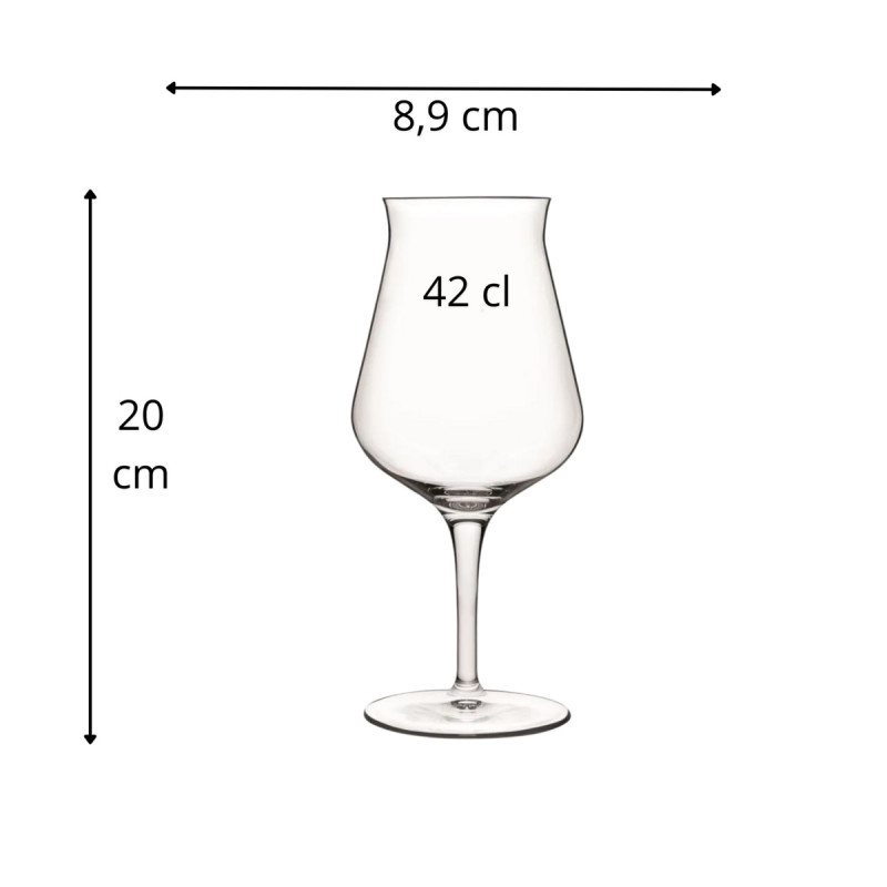 Verre à bière verre cristallin 42 cl Birrateque Luigi Bormioli