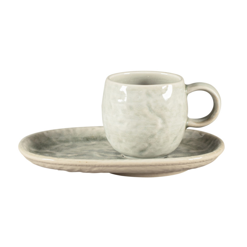 Tasse à espresso rond céladon porcelaine vitrifiée 10 cl Ø 6 cm Krush Rak