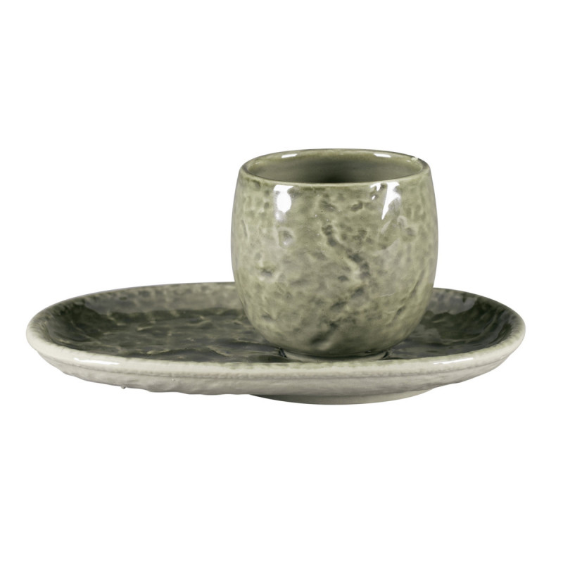 Tasse à espresso steel porcelaine vitrifiée 10 cl Ø 6 cm Krush Rak