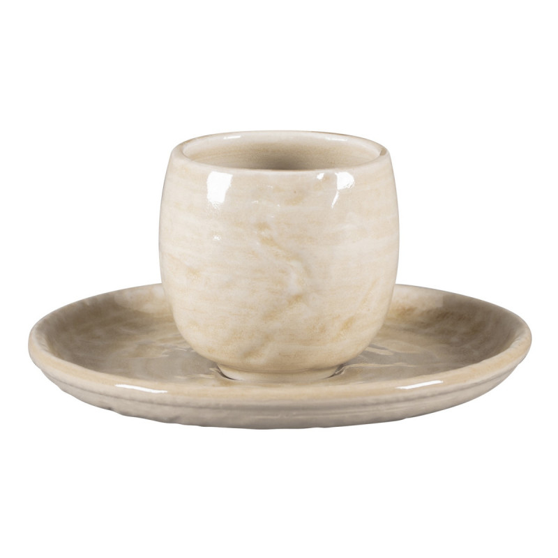 Tasse à espresso vanilla porcelaine vitrifiée 10 cl Ø 6 cm Krush Rak