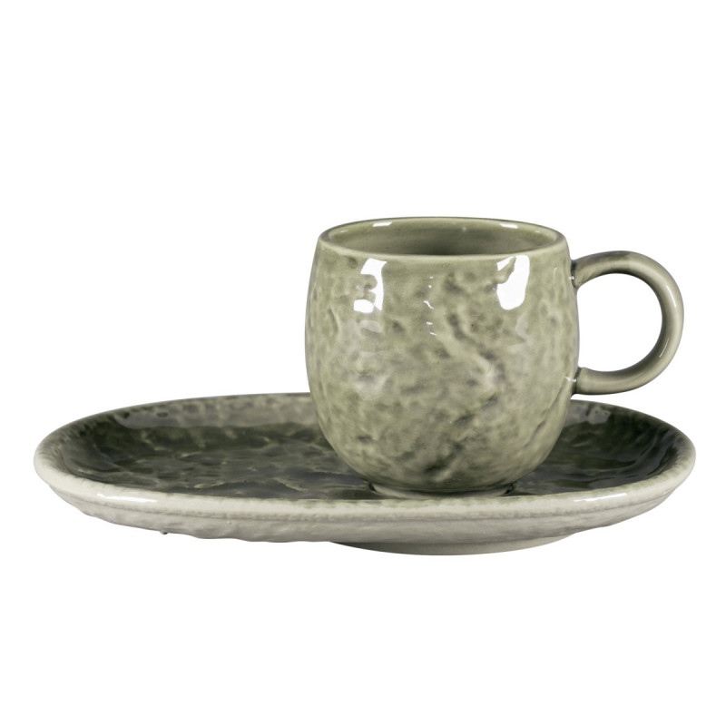 Tasse à espresso steel porcelaine vitrifiée 10 cl Ø 6 cm Krush Rak