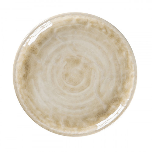 Assiette plate coupe rond vanilla porcelaine vitrifiée Ø 15 cm Krush Rak