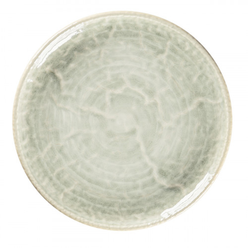 Assiette plate coupe rond céladon porcelaine vitrifiée Ø 20,9 cm Krush Rak