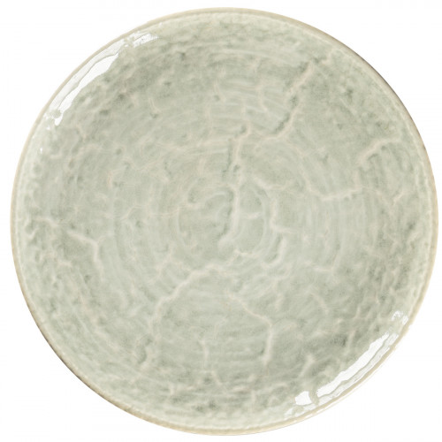 Assiette plate coupe rond céladon porcelaine vitrifiée Ø 27,9 cm Krush Rak