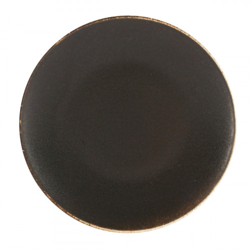 Assiette coupe creuse rond brun porcelaine Ø 25 cm Airain Astera