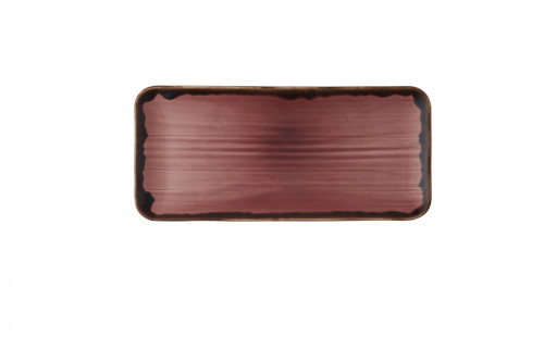 Assiette organique prune porcelaine vitrifiée 35x16 cm Harvest Dudson
