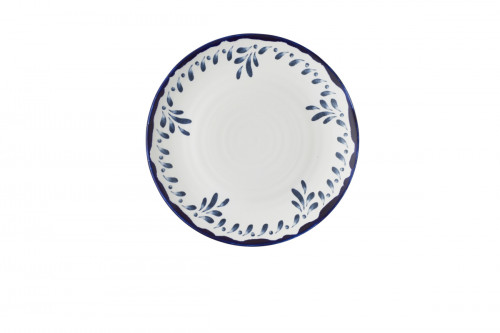 Assiette creuse organique Ink porcelaine vitrifiée Ø 25 cm Harvest Mediterranean Dudson