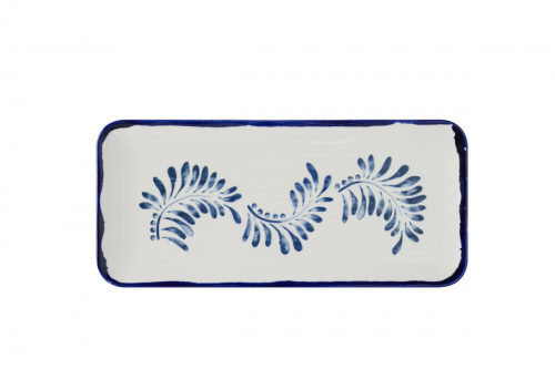 Assiette organique Ink porcelaine vitrifiée 35x16 cm Harvest Mediterranean Dudson