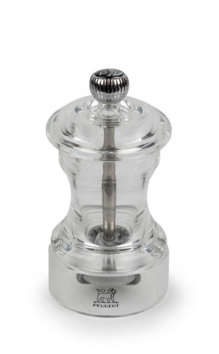 Moulin à poivre droit transparent Ø 5,4 cm 10 cm Bistro Peugeot Saveurs